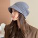 Cappelli da donna, autunno e inverno, lavorati a maglia, moda, caldi paraorecchie, cappello in pile, larghi, per esterni, con ampia circonferenza della testa, cappello di lana per donna_voghion.com