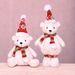 Festive Christmas Standing Bear & Snowman Plush Doll - Decorative Holiday Ornament For Home, Office & Gift Giving"_voghion.com