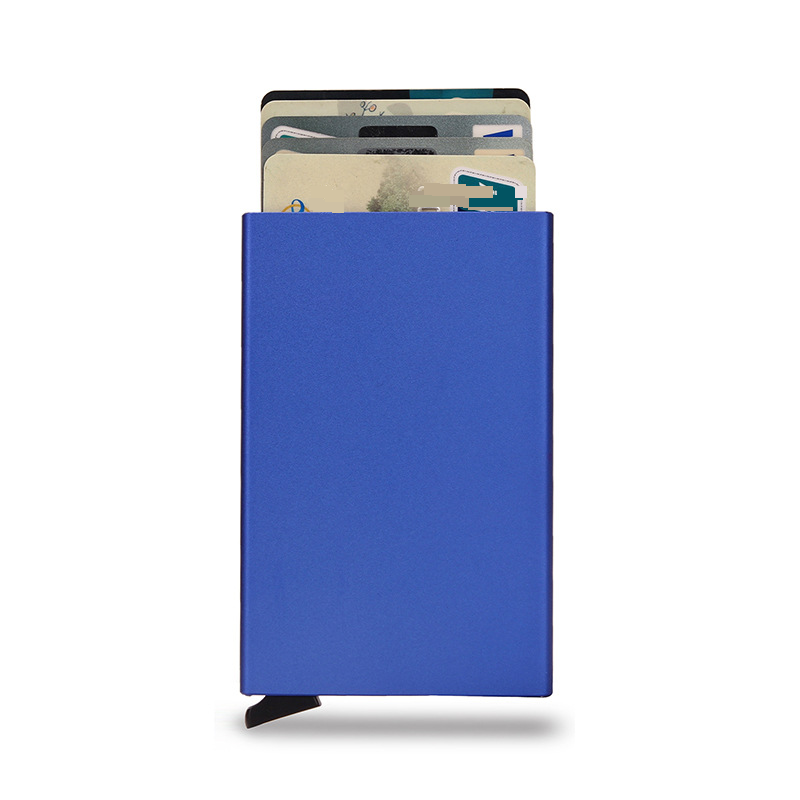 Passport Covers & Wallets Metal Automatic Pop Up Card Holder Men's And Women's Card Holder Anti Theft Card Holder Anti Demagnetization Card Box Stall_voghion.com