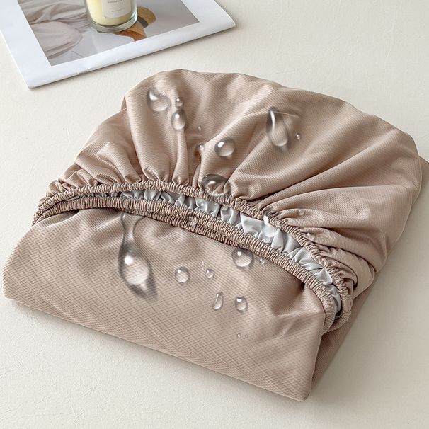 Knitted Waterproof Mattress Protector - Dustproof Single Bed Sheet For Home & Travel_voghion.com