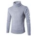 2024 Herbst Herren Pullover mit hohem Halsausschnitt modische Slim Fit Jugend Twist Blumen Strickpullover Top_voghion.com