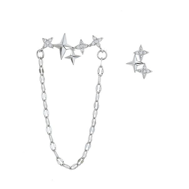 Farbe VENUS Sier Asymmetrische Stern Ohrringe frauen Zirkon Quasten Ohr Studs Persönlichkeit Schmuck Geburtstag Gi_voghion.com