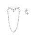 Farbe VENUS Sier Asymmetrische Stern Ohrringe frauen Zirkon Quasten Ohr Studs Persönlichkeit Schmuck Geburtstag Gi_voghion.com