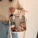 Japanese Style Cute Women's Bag Two-dimensional Doll Transparent Pain Large Capacity Canvas Bag 2021 New Girl Heart Crossbody Bag_voghion.com