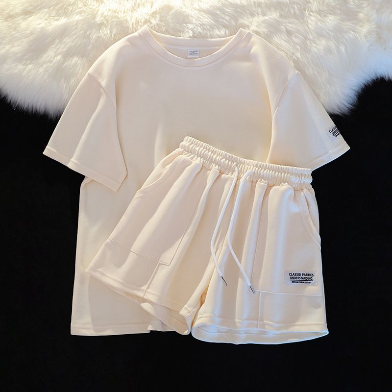 Dameskleding korte mouwen casual sport zomer losse tweedelig pak mode_voghion.com