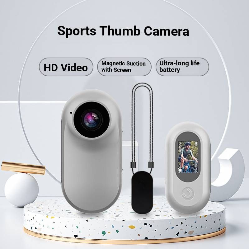 Draagbare 1080P HD-actiecamera – magnetische vlogcamera voor op de nek met 0,96 inch scherm (inclusief fietsbevestiging en huisdierriem, opties van 8 GB/32 GB/64 GB/128 GB)_voghion.com