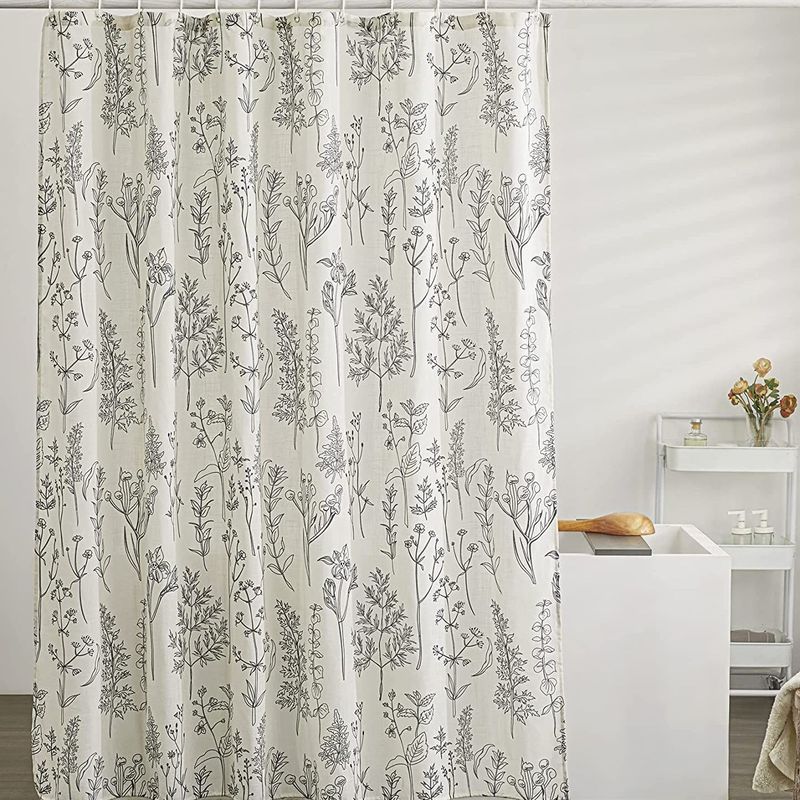 Cloison de douche de salle de bain de style français, rideau suspendu haut de gamme imperméable et anti-moisissure_voghion.com