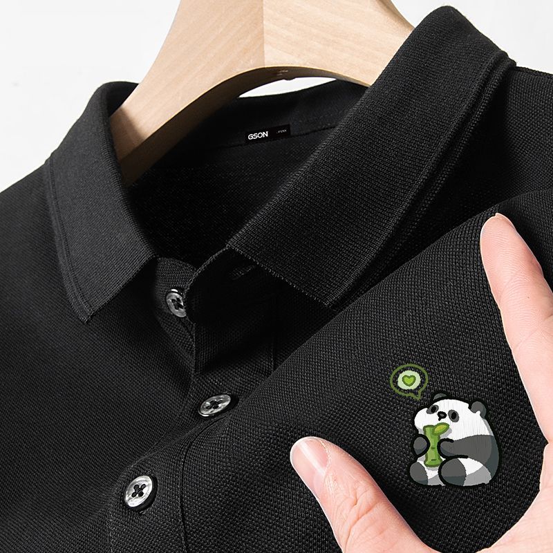 Neue Sommerkollektion Kurzarm-Poloshirts mit vielseitigen Brustetiketten, trendige Herrenoberteile,_voghion.com