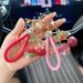 Creative Alloy Inlaid Diamond Fruit Color Block Small Cherry Car Keychain New Bag Decoration Pendant_voghion.com