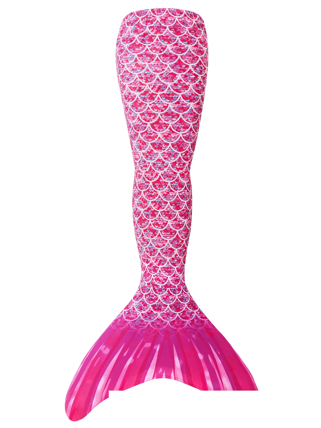 Maillot de bain sirène pour mère et enfant, trois pièces, queue de poisson, jupe princesse, bikini, performance_voghion.com