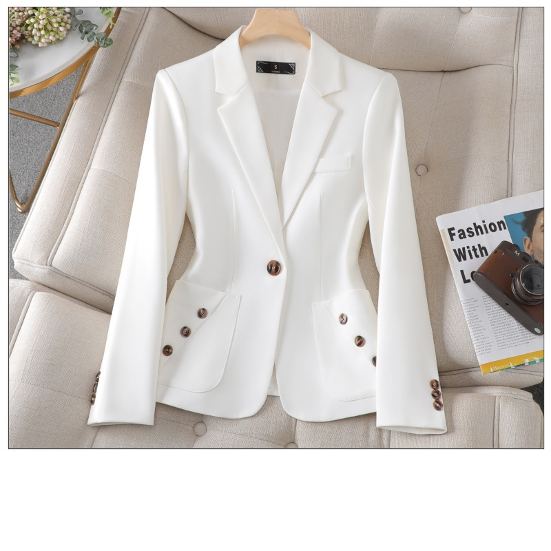 Women's Clothing autumn suit blue suit jacket 2024 new small manager formal suit small suit professional fashion_voghion.com