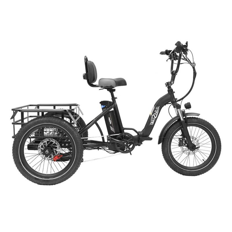 ONESPORT OT30 Electric Cargo Kolmipyörä 500W BaFang Moottori 48V 13Ah 24*3.0 Fat Tire Lumi Aikuisten Kokoontaittuva Electric Trike Ebike E-Cargo_voghion.com