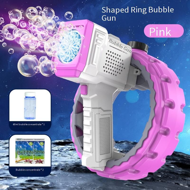 Energy Ring Gatling Bubble Blaster - 800+ BPM Automatisch Bellenblaaspistool voor Kinderen Draagbare Elektrische Bellenblaasmachine met LED-verlichting_voghion.com