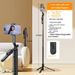 Bluetooth Selfie Stick Tripod With LED Light & Stabilizing Grip, 70cm-170cm Adjustable Phone Stand For Vlogging/Live Streaming (Black/White)_voghion.com
