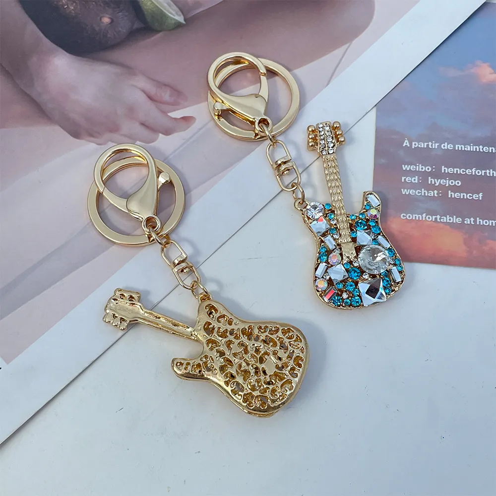 Porte-clés créatif en métal pour voiture, guitare, instrument de musique, pendentif pour sac_voghion.com