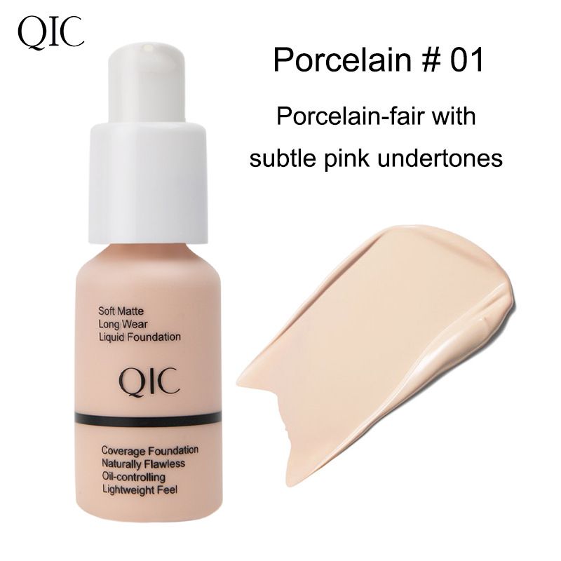 QIC Qini Color Concealer Liquid Foundation hellt auf, spendet Feuchtigkeit und kontrolliert Öl, um dem Weizen-Antik-Bronze-Stadium BB gerecht zu werden_voghion.com