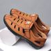Sandalen für den Sommer, echtes Leder, für den Strand, für Herren, atmungsaktiv, rutschfeste Zehenkappen, zum Klettern im Freien, Waten und Flusswandern_voghion.com