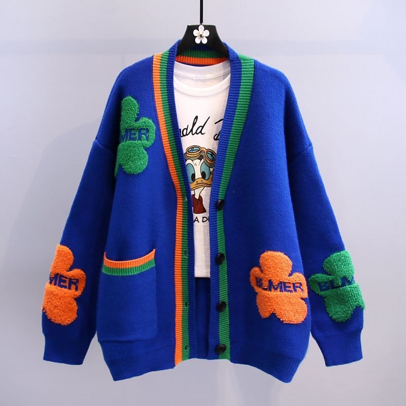 Cardigan tricoté ample de style paresseux pour femmes_voghion.com