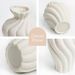 Set di vasi in ceramica moderni e minimalisti - Vasi con effetto increspato per fiori freschi/secchi, 3 pezzi, in bianco e nero_voghion.com