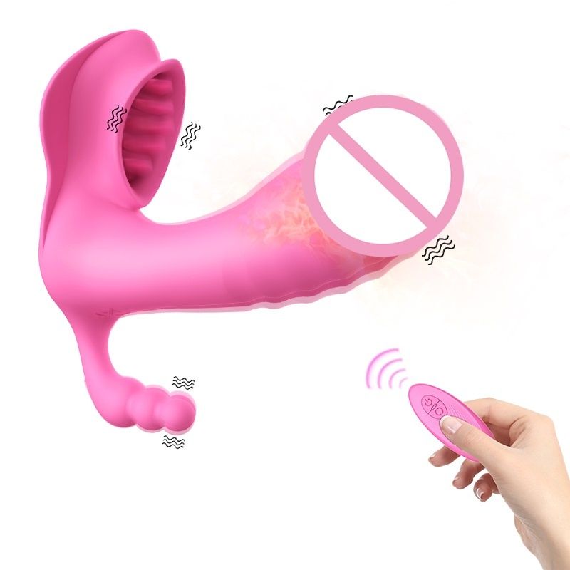Dibe Vibrador Vestível com Controle Remoto e Alça Vibratória para Mulheres, Rosa_voghion.com