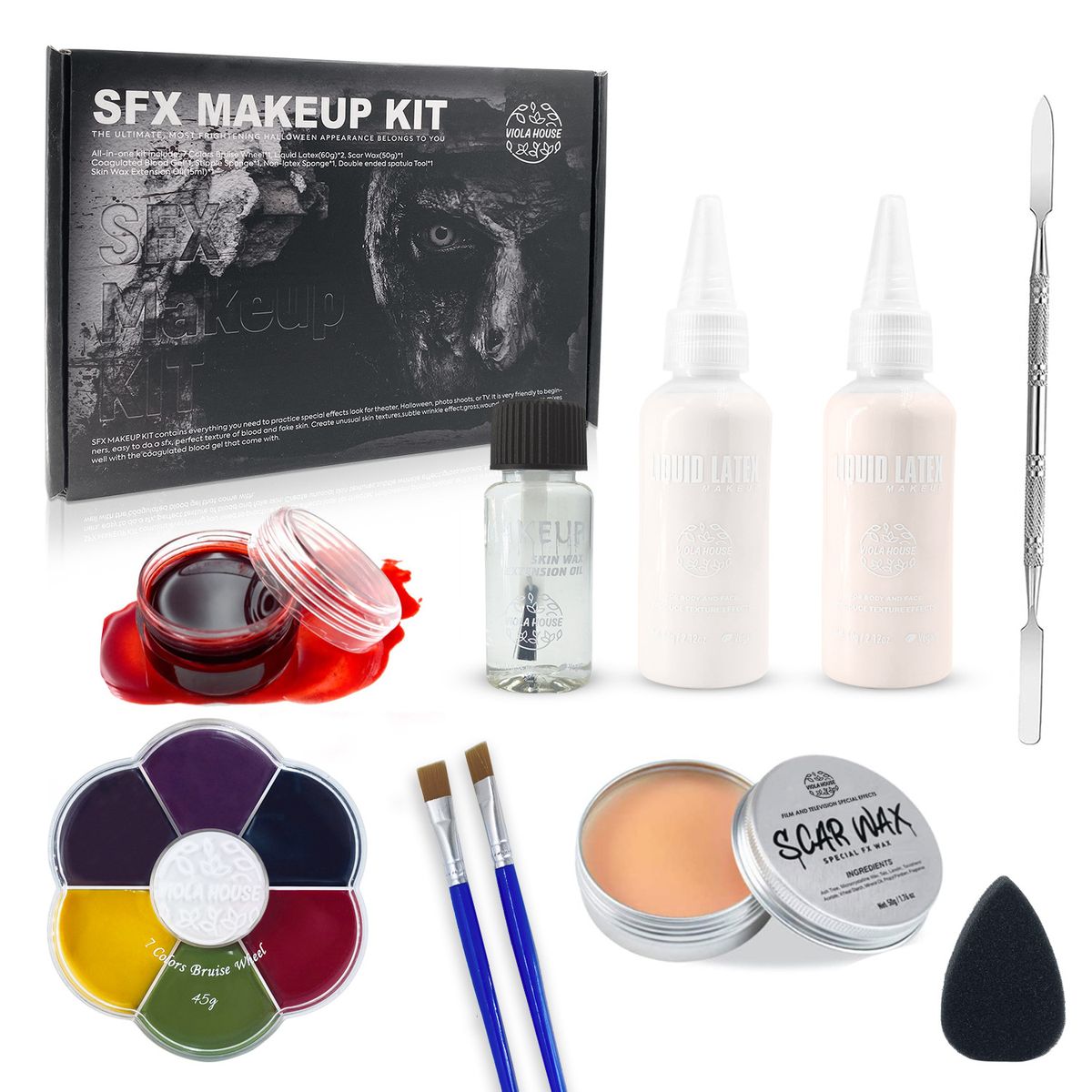 Featured Set Stage Performance Halloween Kit Makeup Oil Paint_voghion.com
