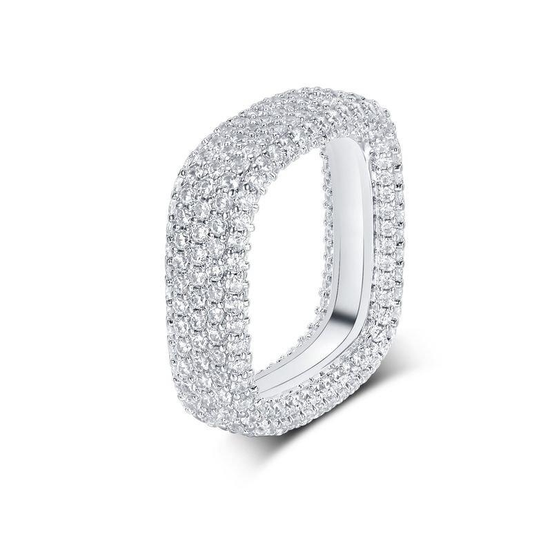 Kubanischer Gliederring für Herren und Damen mit Zirkonia und 18 Karat Vergoldung, robuster Statement-Ring im Hip-Hop-Stil, Größen 5–10, Heavy Industry_voghion.com