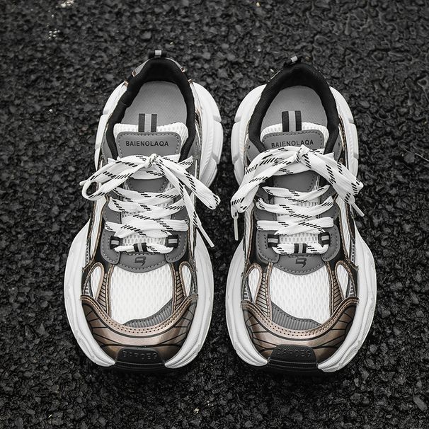 Zapatillas deportivas para hombre, informales, de malla transpirable, con suela gruesa y aumento de altura, generación YH917, 2025_voghion.com