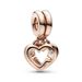 Charm-Anhänger „Linked Sister Hearts“ mit geteiltem Anhänger_voghion.com