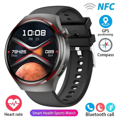 Uus Huawei GT4 Pro nutikell AMOLED HD ekraan meeste GPS-jälgija Bluetooth-kõne NFC kell 4 nutikell 2024 Android IOS_voghion.com