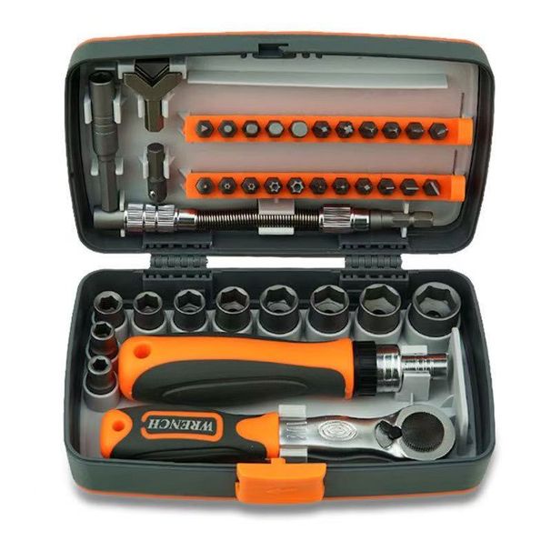 38 In One Effortless Ratchet Multi Purpose Screwdriver Set For Household Hardware Tools, Screwdriver Toolbox_voghion.com