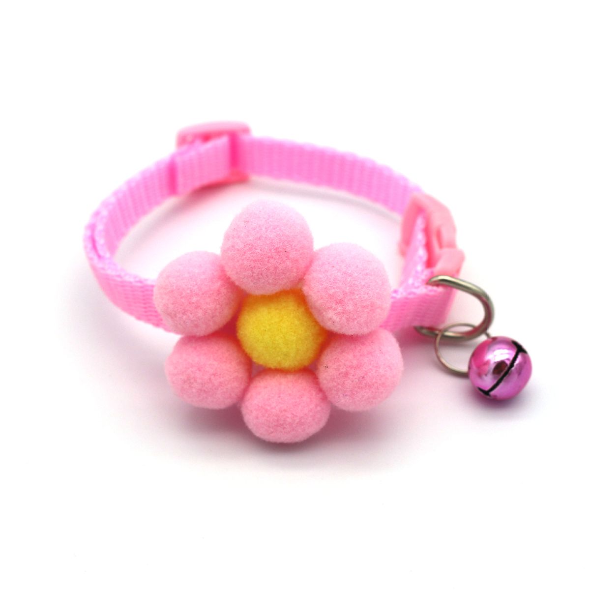 Guangying Flower Dog Collar Breathable Releases Quickly Pet Supplies 3D Floral Dog Collar With Bell For Dog_voghion.com