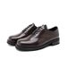 ShoeVault 2025 Nouvelles chaussures Derby décontractées haut de gamme en cuir marron pour homme, bout rond, semelle épaisse, rehausseur de hauteur, idéales pour un mariage._voghion.com