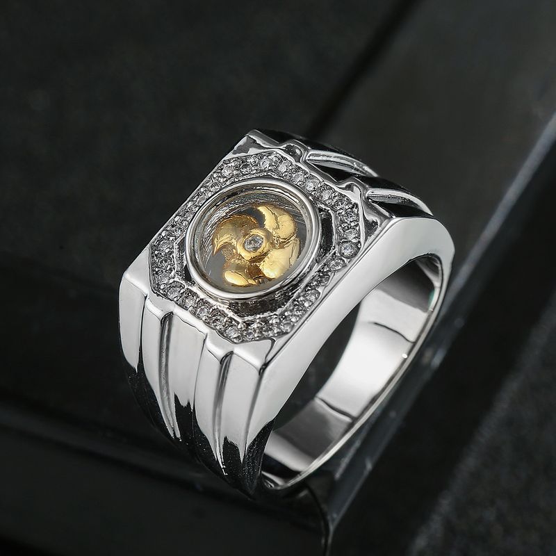 New Windmill Men's Ring With Dominance And Micro Inlaid Zircon_voghion.com