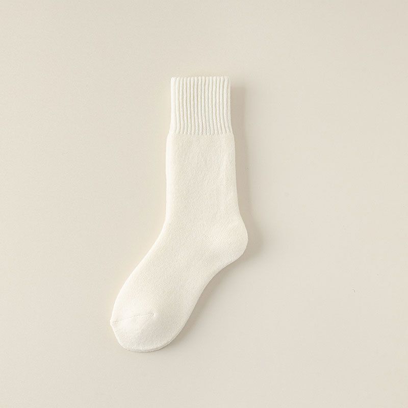 Nye vinteruldsokker, damesokker i tyk frotté, tykke håndklædesokker, lange rørsokker, varme herresokker, børstede sokker_voghion.com