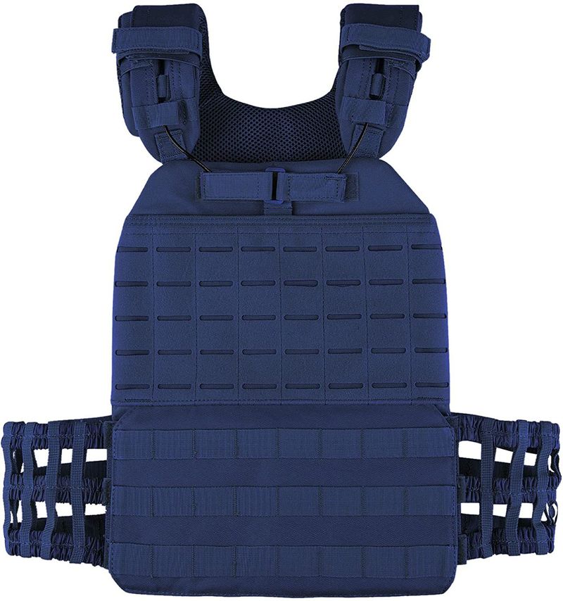 Gilet tattico da allenamento - Gilet zavorrato leggero e regolabile per sport all'aria aperta e difesa. Più venduto_voghion.com