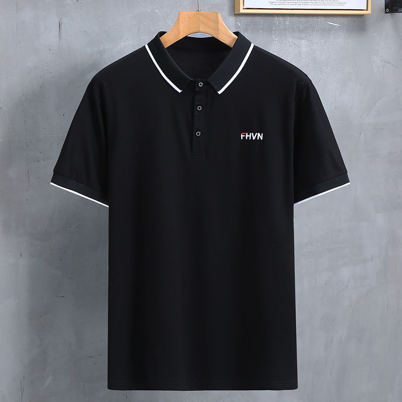 Herrenbekleidung Übergröße Große Größen Sommer-Poloshirt Herren-T-Shirt mit kurzen Ärmeln Herren-Oberteil mit halben Ärmeln Trendige Herrenbekleidung T-Shirt mit dickem Revers Herren_voghion.com