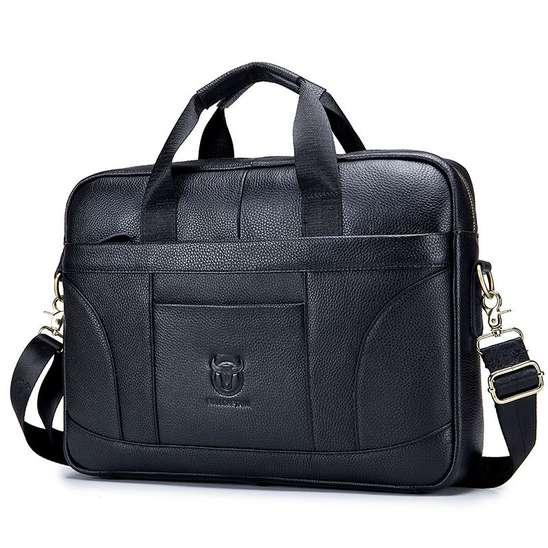 Éischt Schicht Kuhleder Männer Aktentasch Grouss Kapazitéit Business Casual Retro Echt Lieder Schëller Crossbody Tasch_voghion.com