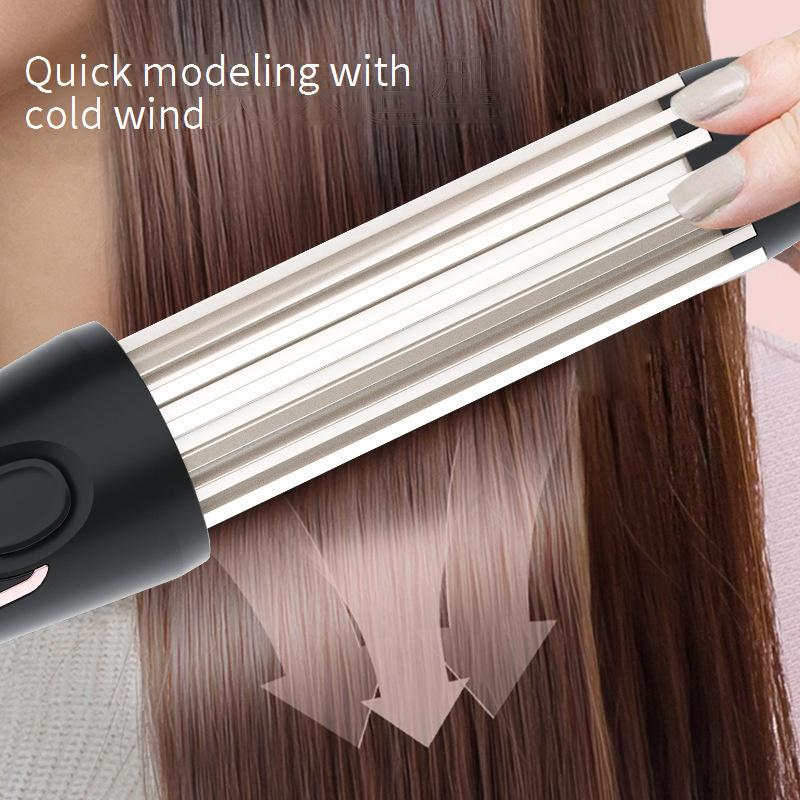 Professional Hair Straightener & Curling Iron With Cool Air Technology - 2-In-1 Electric Styling Iron For Salon-Quality Waves & Sleek Hair_voghion.com