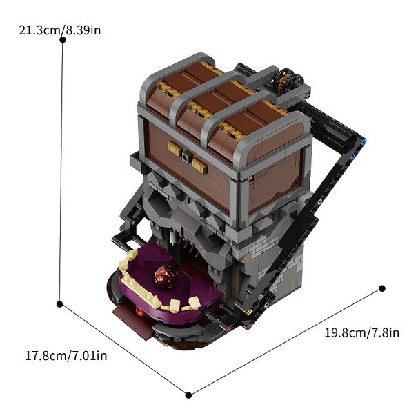 1056pcs Dragons Dice Treasure Chest Model Building Block Brick Educational Assembly Toy Children Boy Gift_voghion.com