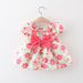 Mother & Kids Baby Girls Short Sleeved Flower Dress_voghion.com