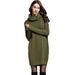 Damen-Pulloverkleid, langer Rollkragenpullover_voghion.com