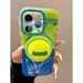 TechGlobe Fun Summer Green And Blue Patchwork Tennis Magnetic Stand compatibile con la custodia per iPhone 16 Max 15 Pro_voghion.com