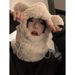 Niedlicher, verdickter Teddybär-Plüschschal, integriert in die warme Ohrenschutzmütze für Damen im Herbst und Winter in koreanischer Version_voghion.com