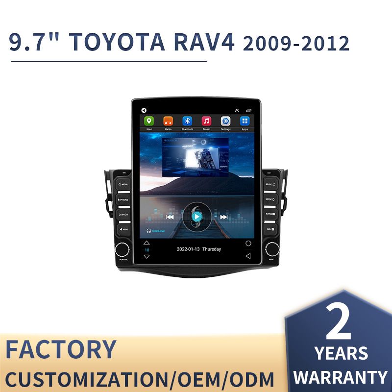 Suitable for Toyota RAV4 vertical screen car navigation system Android large screen 9.7 inch reversing image central control display_voghion.com