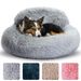 Cama redonda y cálida de felpa larga para gatos, para perros pequeños y medianos_voghion.com