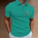 2023 Europe and the United States new high-quality men's 3D digital printed short-sleeved POLO shirt zipper POLO shirt_voghion.com