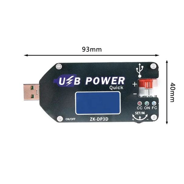DP3DT Controllo Numerico USB Regolatore di Tensione Regolabile Modulo di Potenza Tensione Costante Corrente Costante Cavo Boost Mobile Regolatore Ventola 15W_voghion.com