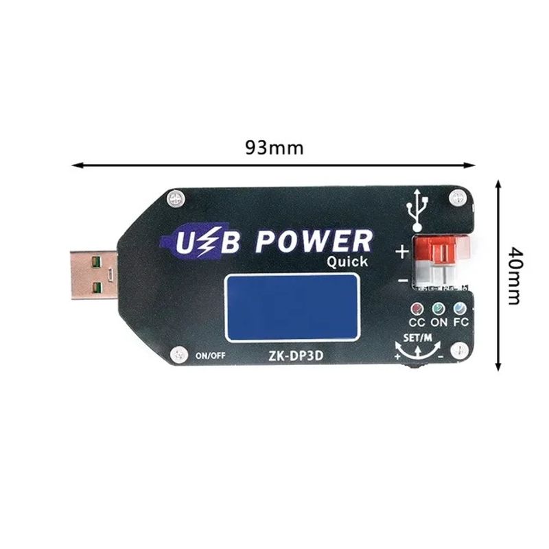 DP3DT numerikus vezérlésű USB állítható feszültségszabályozó tápmodul állandó feszültség állandó áram mobil erősítő kábel ventilátorvezérlő 15W_voghion.com