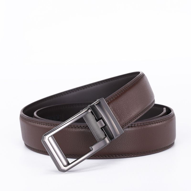 Men's Genuine Leather Belt With Automatic Buckle - Youth & Fashion Style_voghion.com
