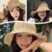 Hot Sale Summer Straw Sun Hats for Women Showing Face Small Bucket Hat Large Brim Sunshade and Sunscreen Seaside Beach Cap Y4A5_voghion.com